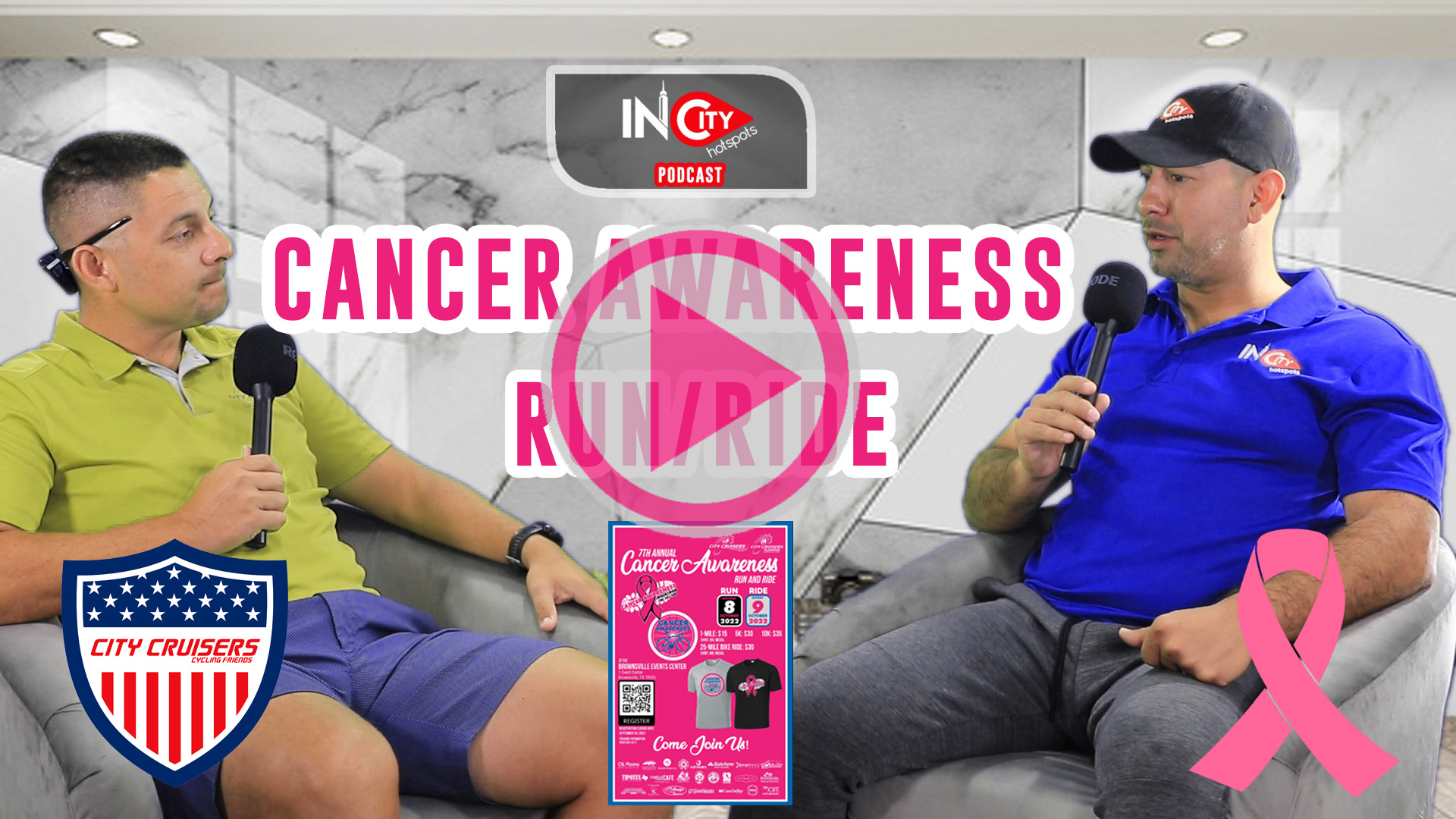 CANCER AWARENESS | RUN / RIDE | Ben del Angel | City Cruisers | InCity HotSpots Podcast